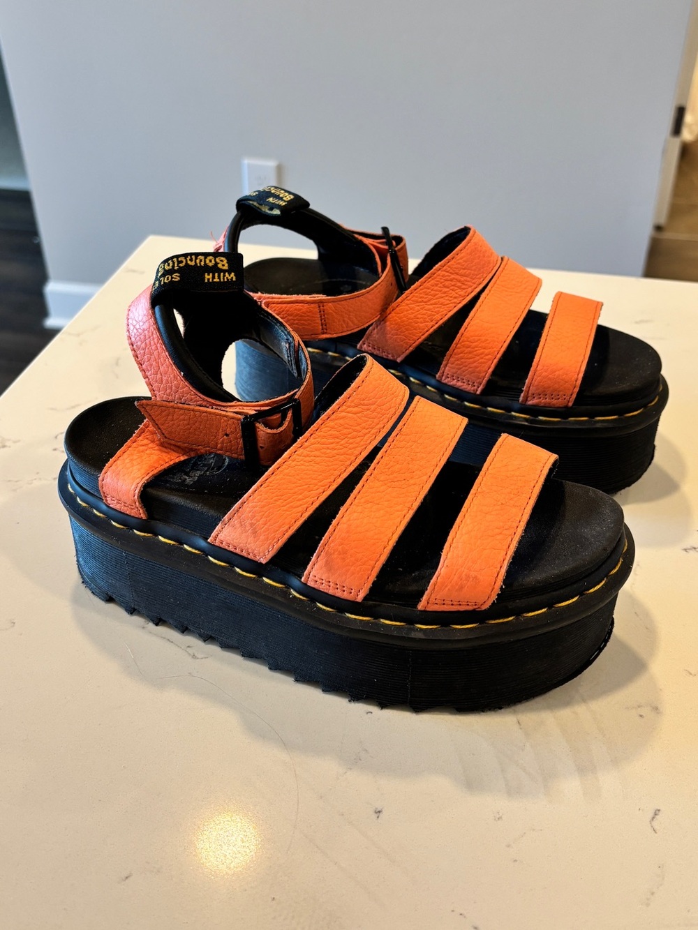 Dr. Martens Blaire Quad Coral Platform Sandals || Size 7